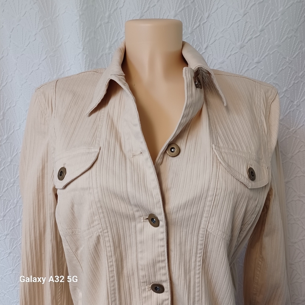 Coldwater Creek Women Size 10 Light Tan Utility Jacket - Picture 3 of 11